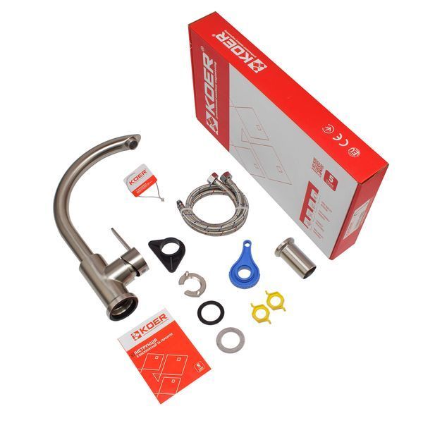 Змішувач для кухні Koer KI-70019-02 (з нерж. сталі) (Колір нерж) (KR4795) KR4795 фото
