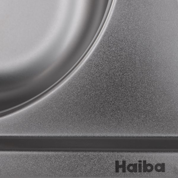 Мийка кухонна Haiba 80x49 Double (Satin) (HB0652) HB0652 фото