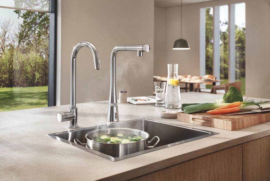 Змішувач для кухні з висувним виливом Grohe Zedra SmartControl (31593002) 31593002 фото