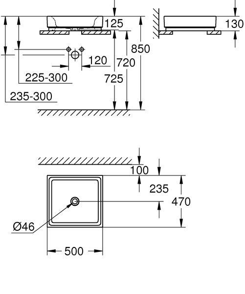 Раковина-чаша 50 Grohe Cube Ceramic (3948100H) 3948100H фото