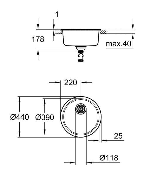 Мийка для кухні із нержавіючої сталі Grohe K200 (31720SD0) 31720SD0 фото