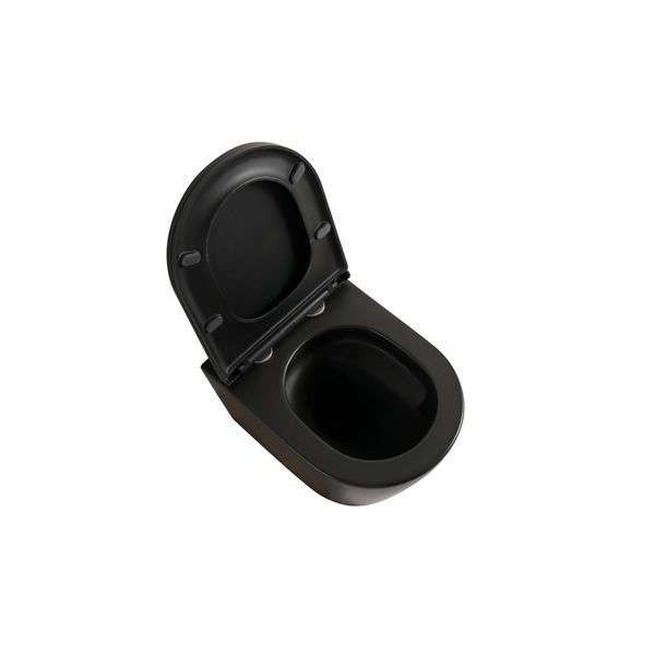 Унітаз підвісний Mixxus Premium BEVEL-0304-T1 BLACK 480x360x360mm сист. змиву TORNADO 1.0 (MP6677) MP6677 фото