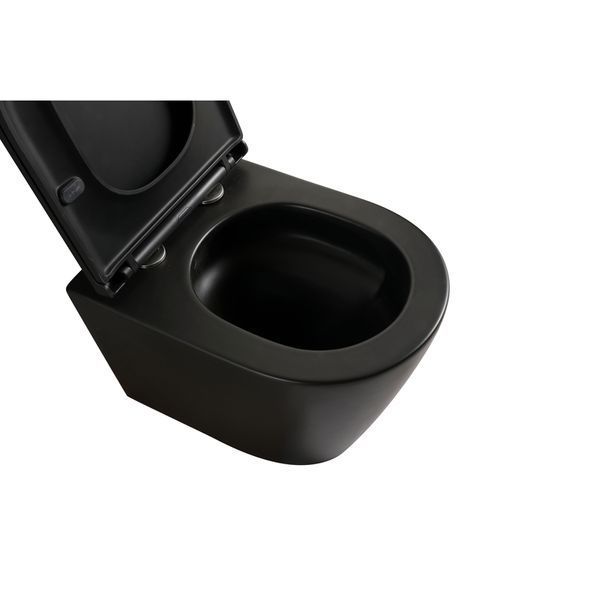 Унітаз підвісний Mixxus Premium BEVEL-0304-T1 BLACK 480x360x360mm сист. змиву TORNADO 1.0 (MP6677) MP6677 фото