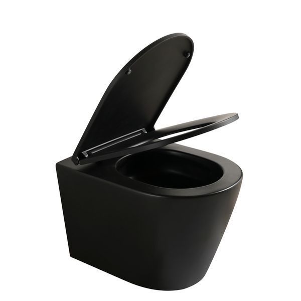 Унітаз підвісний Mixxus Premium BEVEL-0304-T1 BLACK 480x360x360mm сист. змиву TORNADO 1.0 (MP6677) MP6677 фото