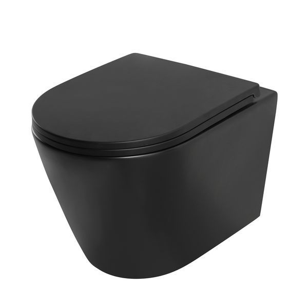 Унітаз підвісний Mixxus Premium BEVEL-0304-T1 BLACK 480x360x360mm сист. змиву TORNADO 1.0 (MP6677) MP6677 фото