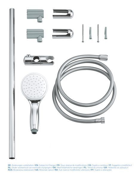 Душовий гарнітур зі штангою, 1 режим струменю Grohe New Tempesta Classic (27853001) 27853001 фото