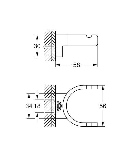 Подвійний гачок Grohe Selection (41049000) 41049000 фото