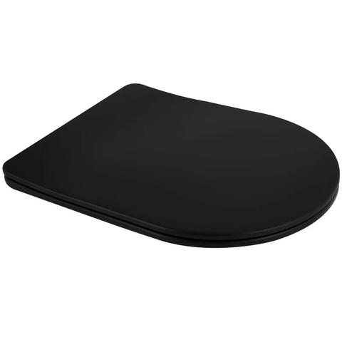 Сидіння-кришка для унітазу Mixxus Premium SEAT COVER ELLIPSE-BEVEL-2001 BLACK з мікроліфтом 463х361 MP6615 фото