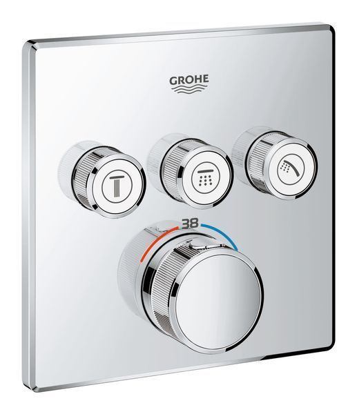 Душова система прихованого монтажу з термостатом Grohe Grohtherm SmartControl New Tempesta 250 (UA2 UA26415SC2 фото