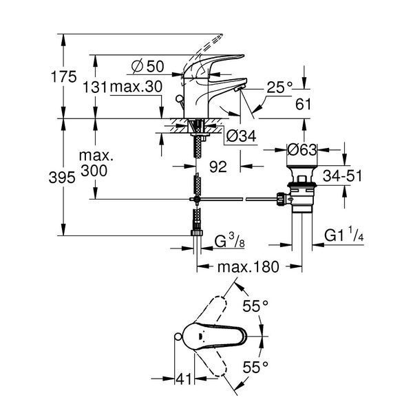 Набір змішувачів Grohe Euroeco для ванної (123226S) 123226S фото