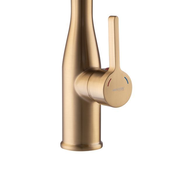 Змішувач для кухні Mixxus Premium Summer 017 BRUSHED GOLD REFL.BLACK (MI6964) MI6964 фото