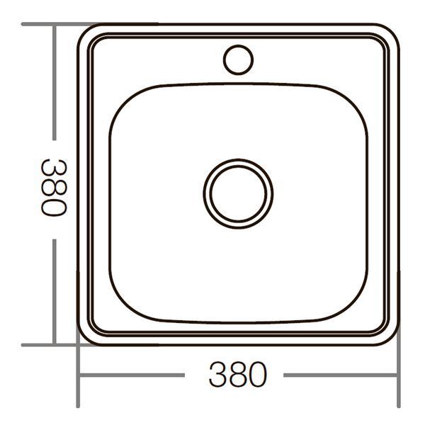 Мийка кухонна Zerix Z3838-06-160E (Satin) (ZM0555) ZM0555 фото