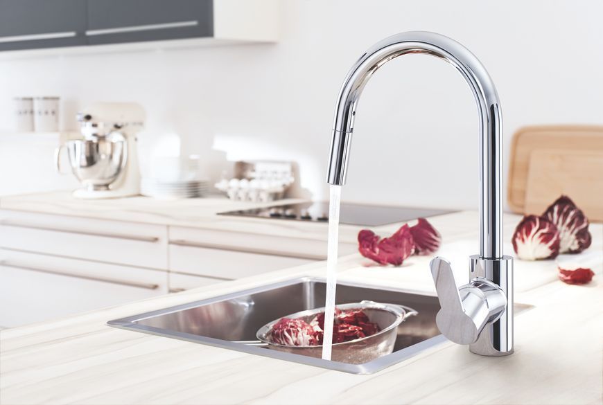 Змішувач для кухні з висувним виливом Grohe Eurostyle Cosmopolitan (31482003) 31482003 фото