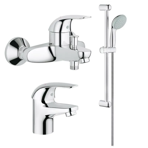 Комплект змішувачів для ванної кімнати Grohe Euroeco N (124428) 124428 фото