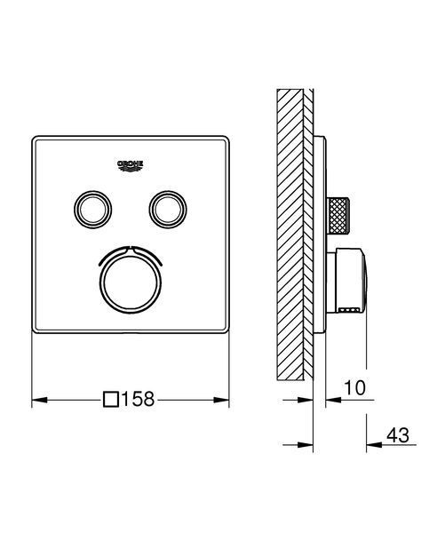 Змішувач прихованого монтажу на 2 споживача Grohe SmartControl Mixer (29148000) 29148000 фото