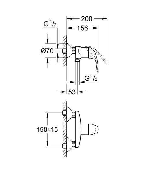 Змішувач для душу Grohe Euroeco New (32740000) 32740000 фото