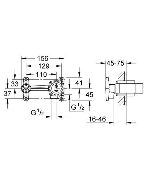 Прихована частина змішувача для раковини Grohe Non Rapido OHM (23319000) 23319000 фото