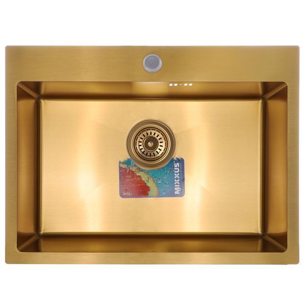 Набір Mixxus SET-6045-200x1.0-PVD-Gold (мийка + змішувач + диспенсер) (MX0589) MX0589 фото
