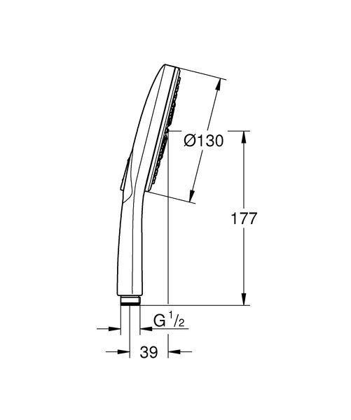 Ручний душ, 3 режими струменя Grohe Rainshower SmartActive (26574000) 26574000 фото