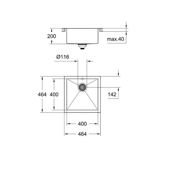 Кухонна мийка K700 Grohe EX-2 Sink (31578SD0) 31578SD0 фото
