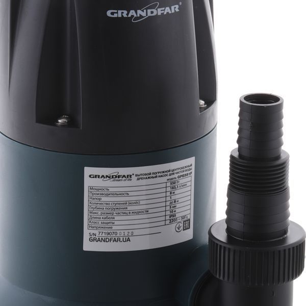 Дренажний насос для чистої води Grandfar GPE551F (GF1091) GF1091 фото