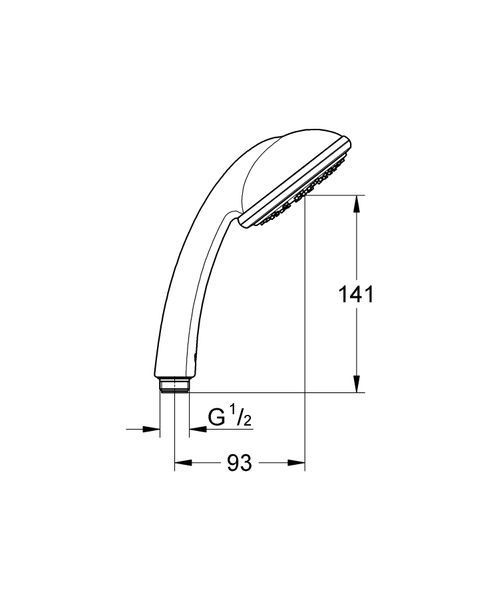 Ручний душ, 3 режими струменя Grohe New Tempesta Classic (28419002) 28419002 фото