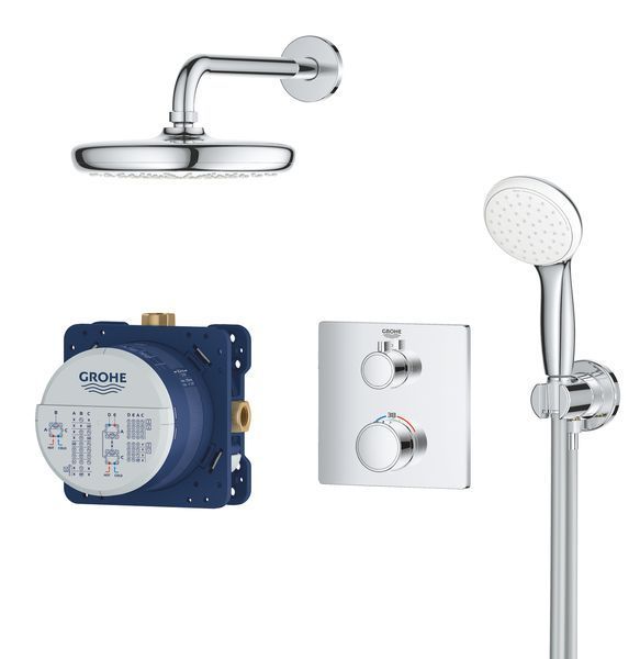 Душова система прихованого монтажу з термостатом Grohe Grohtherm Convent. Concealed (34729000) 34729000 фото