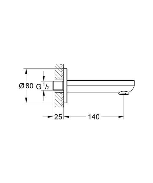 Вилив для ванни Grohe BauCosmopolitan (13255000) 13255000 фото