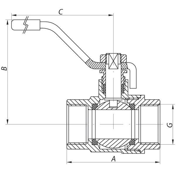 Кран кульовий СК 1 1/2" ГГР art. 602 (SK0061) SK0061 фото