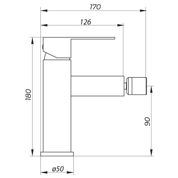 Змішувач для біде Zerix LR75033 (LL1669) LL1669 фото