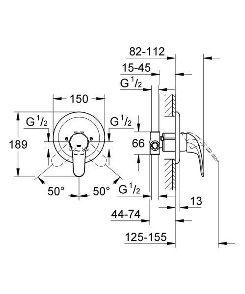 Змішувач для душу Grohe Eurosmart (33556002) 33556002 фото