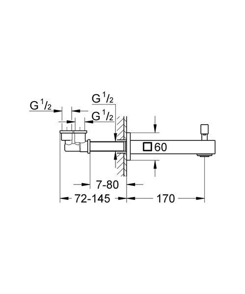 Вилив для ванни Grohe Universal Cube (13304000) 13304000 фото
