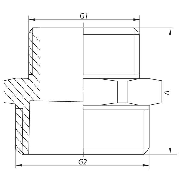 Ніпель редукційний 1/2 "х3 / 4" Koer KF.N0608 (KF0034) KF0034 фото