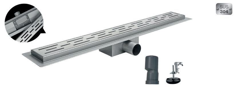 Душовий трап із нержавіючої сталі SUS304 Koer FD01-70x900 (KR4748) KR4748 фото