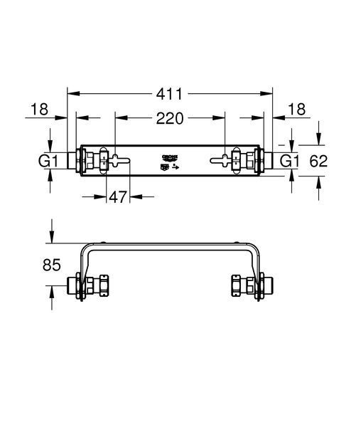 Набір для кріплення на стіну Grohe Sense Guard Accessories (22501000) 22501000 фото