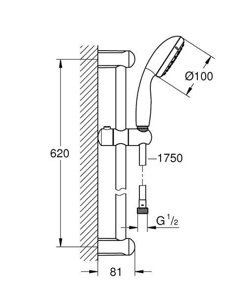 Душовий комплект 2в1 Grohe BauLoop UA26129002N (2334000+27598001) (UA26129002N) UA26129002N фото