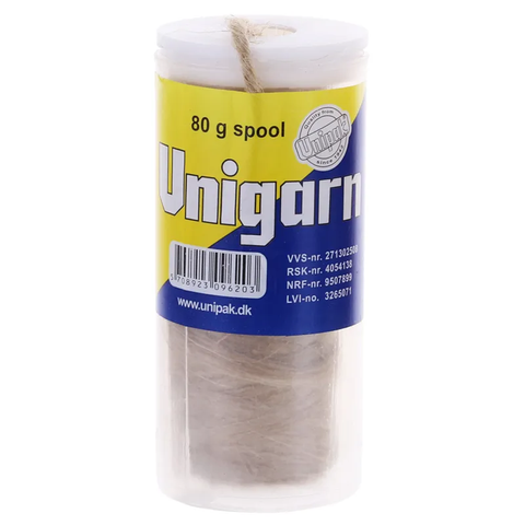 Льон сантехнічний Unipak Unigarn 80г. (Котушка в контейнері) (UP0587) UP0587 фото