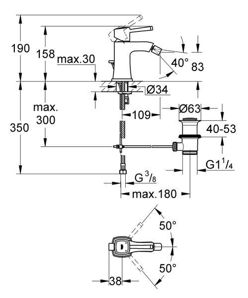 Змішувач для біде Grohe Grandera (23315000) 23315000 фото