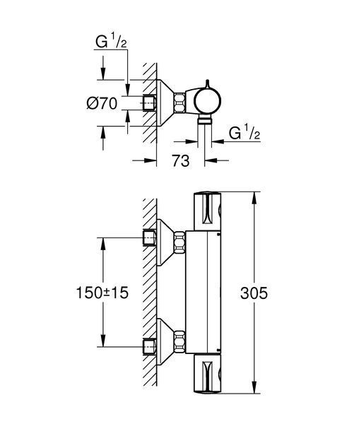 Термостат для душу Grohe Grohtherm 800 (34558000) 34558000 фото