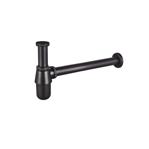 Сифон для раковини Mixxus SIPHON-01 BLACK без випуску (під донний клапан) без ревізії (Колір чорний MI6143 фото