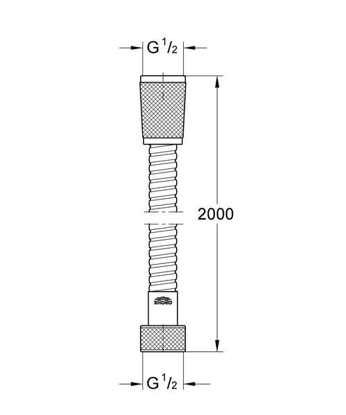 Душовий шланг 2000 Grohe Relexaflex Metal (28140000) 28140000 фото