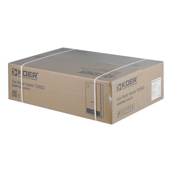 Газова колонка KOER KWH.G0312 TURBO WHITE турбована 12 л/хв, колір білий (KR5557) KR5557 фото