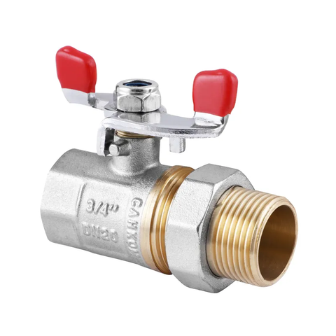 Кран з американкою 3/4" червоний СК (ART 400) (WP0082) WP0082 фото