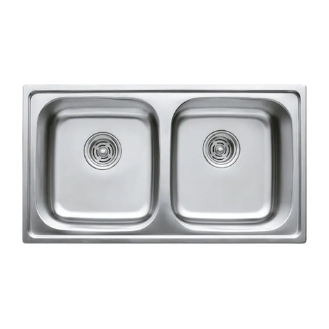 Мийка кухонна Haiba 78x43 Double (Satin) (HB0569) HB0569 фото