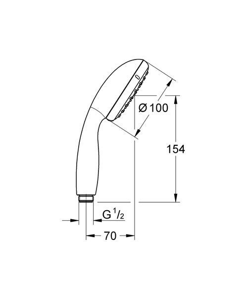 Ручний душ, 2 режими струменя Grohe New Tempesta Classic (26161001) 26161001 фото