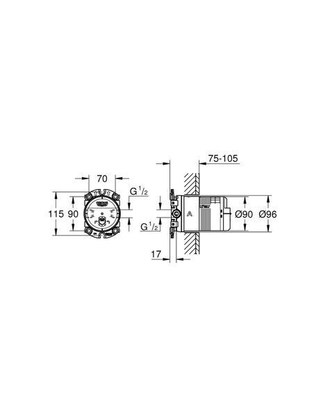 Універсальна вбудована частина Grohe Rainshower (26483000) 26483000 фото
