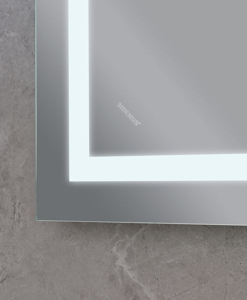 Дзеркало Mixxus WARM MR02-120x80 з Led Touch, Anti-fog, димером, регулятором яскравості, годинником MI6001 фото