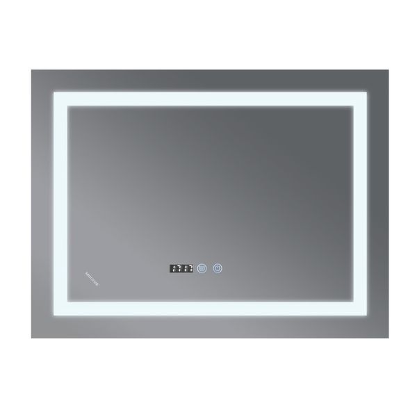 Дзеркало Mixxus WARM MR02-120x80 з Led Touch, Anti-fog, димером, регулятором яскравості, годинником MI6001 фото