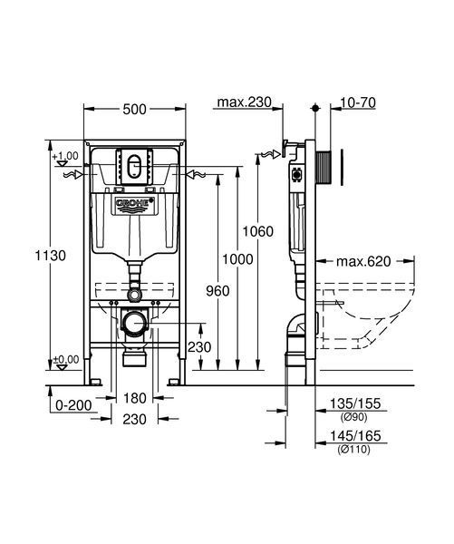 Система інсталяції для унітазу 3 в 1 Grohe Rapid SL (39504000) 39504000 фото