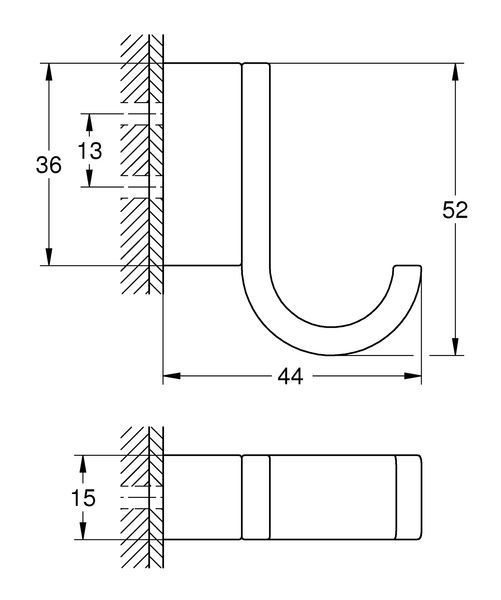 Гачок для халата Grohe Selection (41039000) 41039000 фото